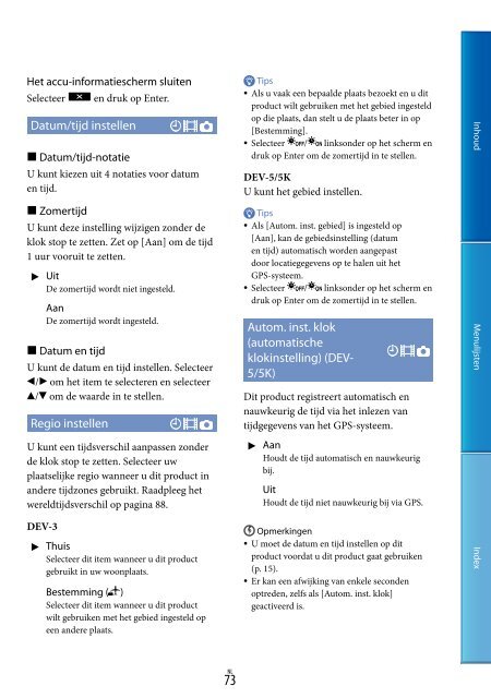 Sony DEV-3 - DEV-3 Consignes d&rsquo;utilisation N&eacute;erlandais