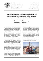 Sozialpraktikum und Fachpraktikum Soziale Arbeit ... - VIA e. V.