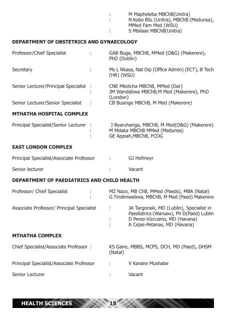 important senate notice - Walter Sisulu University