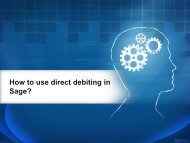 How to use direct debiting in Sage