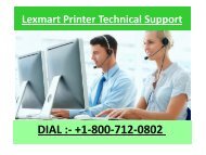 Lexmark Printer Support Number 1-800-712-0802