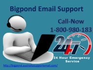 Want A Help Of Bigpond Email Support Team ? Dial 1-800-980-183