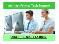 Lexmark Printer Tech Support +1-800-712-0802