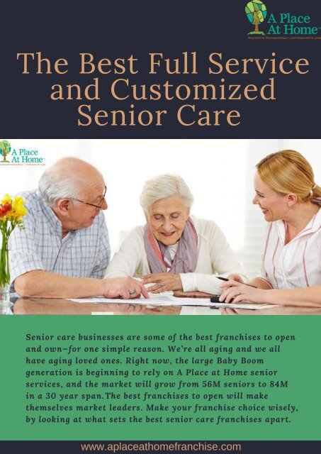 Find the Best Full Service and Customized Senior Care | A Place At Home 