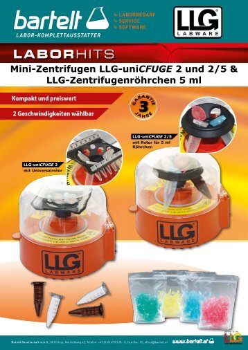 LLG uniCFUGE 2-5 Mini-Zentrifuge Aktion Laborbedarf