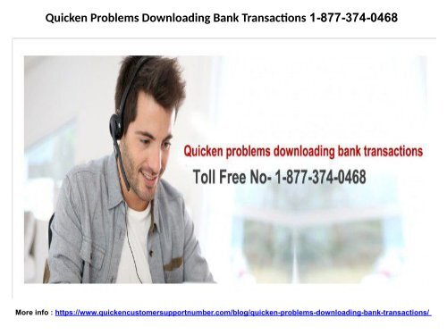 Transactions Won’t Update or Download in Quicken 1-877-374-0468