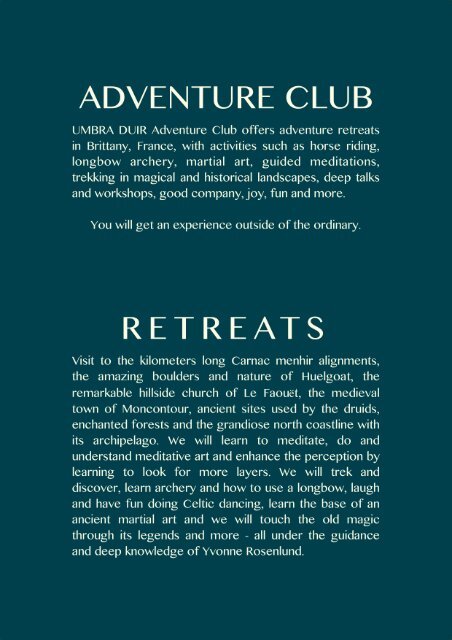 Umbra Duir Adventure Club Magazine 2018