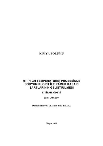 (hÄ±gh temperature) prosesinde sodyum klorit ile ... - Turoksi Kimya