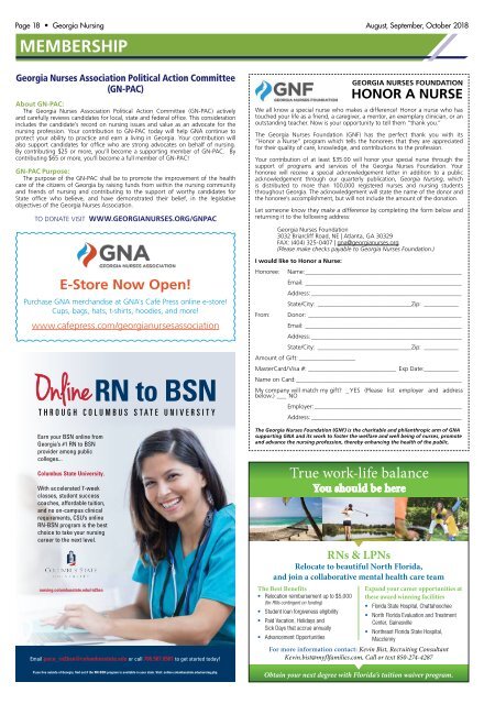 Georgia Nursing - August 2018