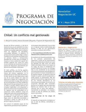 Newsletter N° 04 - Mayo 2016