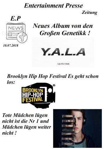 Entertainment Presse Zeitung Ausgabe 10.07.2018