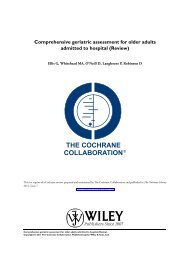 Comprehensive geriatric assessment for older adults admitted to ...