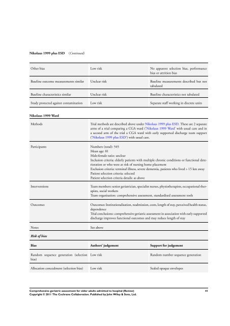 Comprehensive geriatric assessment for older adults admitted to ...