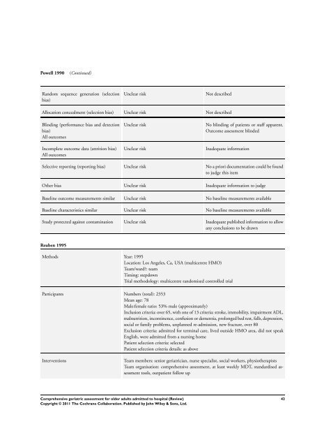 Comprehensive geriatric assessment for older adults admitted to ...