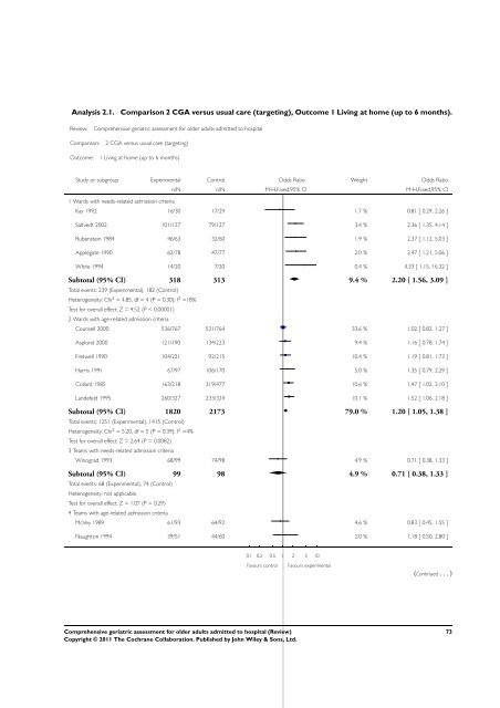 Comprehensive geriatric assessment for older adults admitted to ...