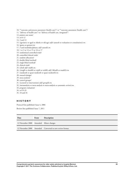 Comprehensive geriatric assessment for older adults admitted to ...