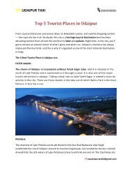 Top 5 Tourist Places in Udaipur