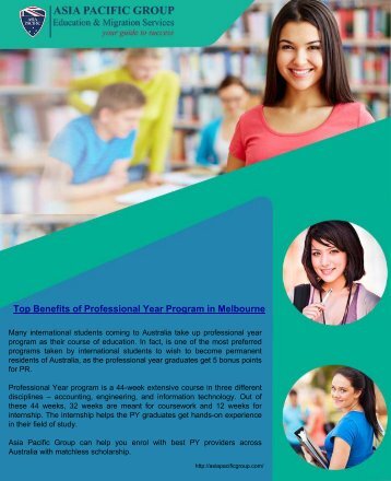 Top Benefits of Professional Year Program in Melbourne