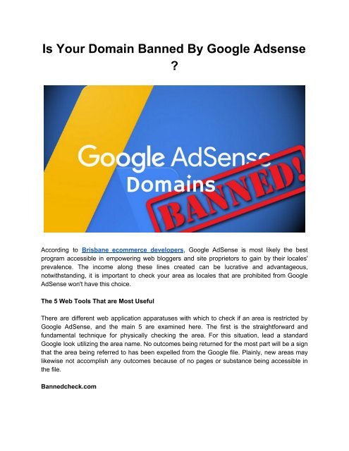 Memahami Domain Google untuk Adsense: Panduan Lengkap untuk Penerbit