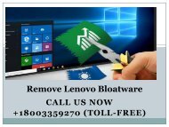 Remove Lenovo Bloatware  +18003359270