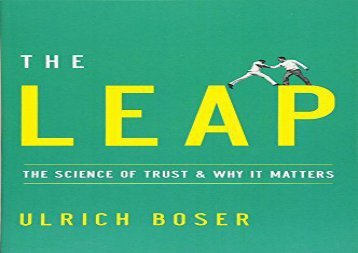 [+][PDF] TOP TREND The Leap: The Science of Trust and Why It Matters  [DOWNLOAD] 