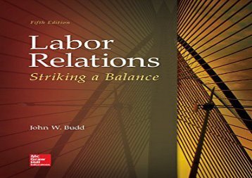 [+]The best book of the month Labor Relations: Striking a Balance  [FREE] 