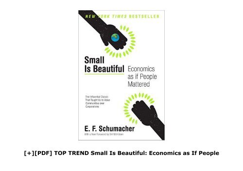 [+][PDF] TOP TREND Small Is Beautiful: Economics as If People Mattered  [NEWS]