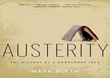 [+][PDF] TOP TREND Austerity: The History of a Dangerous Idea  [FULL] 