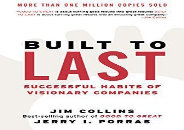 [+][PDF] TOP TREND Built to Last: Successful Habits of Visionary Companies  [DOWNLOAD] 