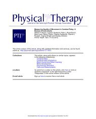 Measuring Quality of Movement in Cerebral ... - Physical Therapy