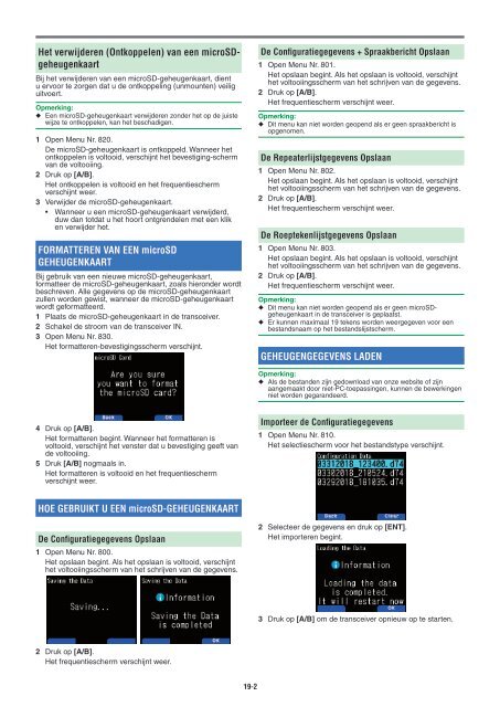 Kenwood TH-D74E - Communications Dutch USER MANUAL (2016)