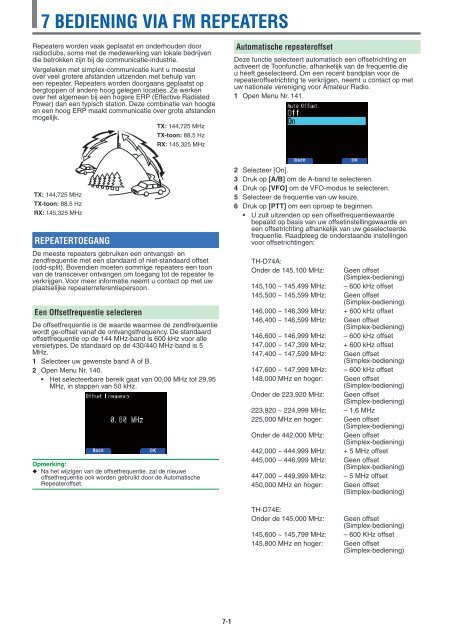 Kenwood TH-D74E - Communications Dutch USER MANUAL (2016)