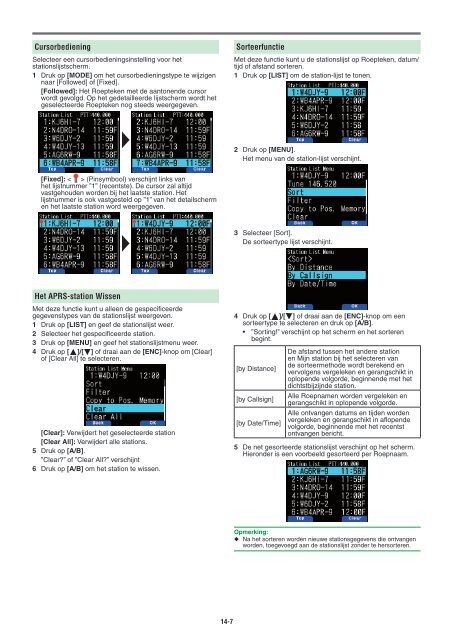 Kenwood TH-D74E - Communications Dutch USER MANUAL (2016)