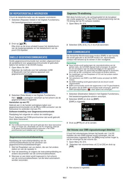 Kenwood TH-D74E - Communications Dutch USER MANUAL (2016)