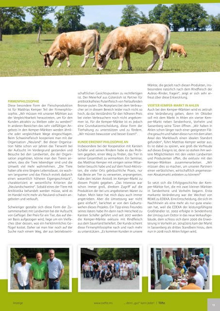 Töfte Regionsmagazin 07/2018 - Landwirtschaft