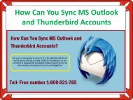 How Can You Sync MS Outlook and Thunderbird Accounts