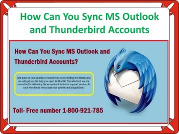 How Can You Sync MS Outlook and Thunderbird Accounts