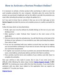   How to Activate a Norton Product Online?