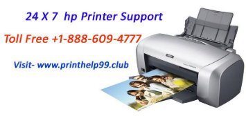 HP Printer Support Phone Number  +1-888-609-4777