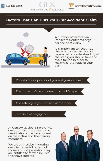 Factors that can hurt your car accident claim