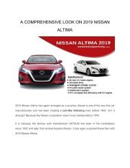 A COMPREHENSIVE LOOK ON 2019 NISSAN ALTIMA