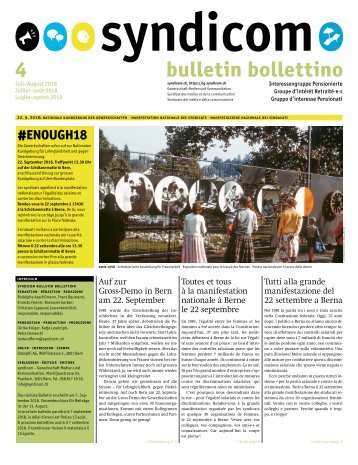 syndicom Bulletin / bulletin / Bolletino 4