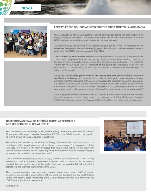 Newsletter ACERA - Junio 2018