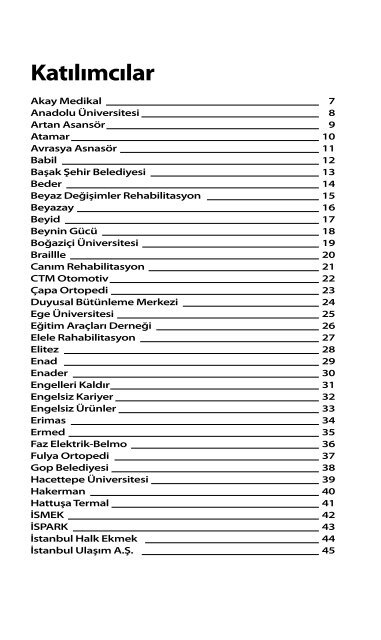 Exhibitors - Engelsiz Yaşam Fuarı