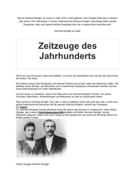 Zeitzeugengeheft