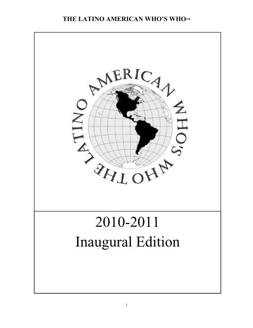 2010-2011 Inaugural Edition - latino