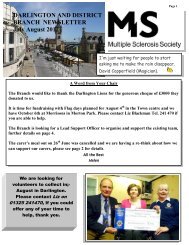 DARLINGTON AND DISTRICT BRANCH NEWSLETTER July ...
