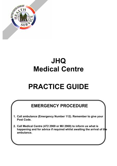 jhq medical centre - British Forces Germany