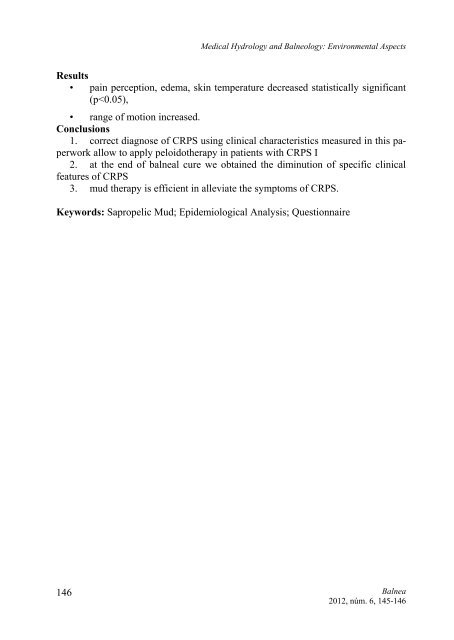 Medical Hydrology and Balneology: Environmental Aspects