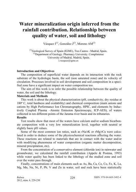 Medical Hydrology and Balneology: Environmental Aspects